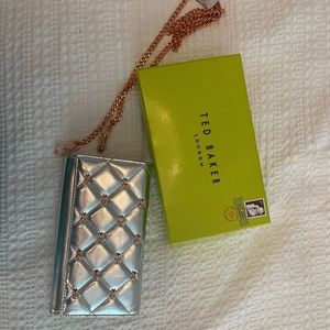 New with box Ted Baker clutch wallet with detachable chain